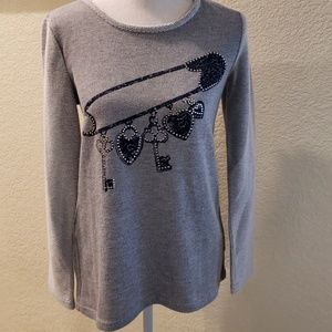 Style &Co Sz XS gray tunic sweater